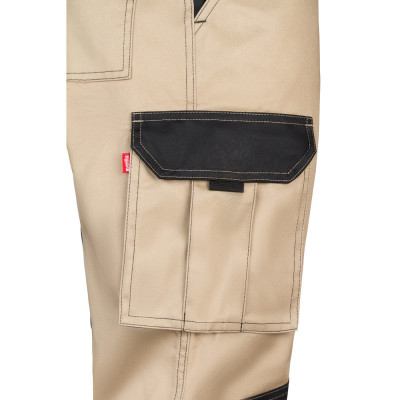 VL NJORD. Two-tone multi-pocket twill trousers (240 g/m²), in cotton (35) and polyester (65)